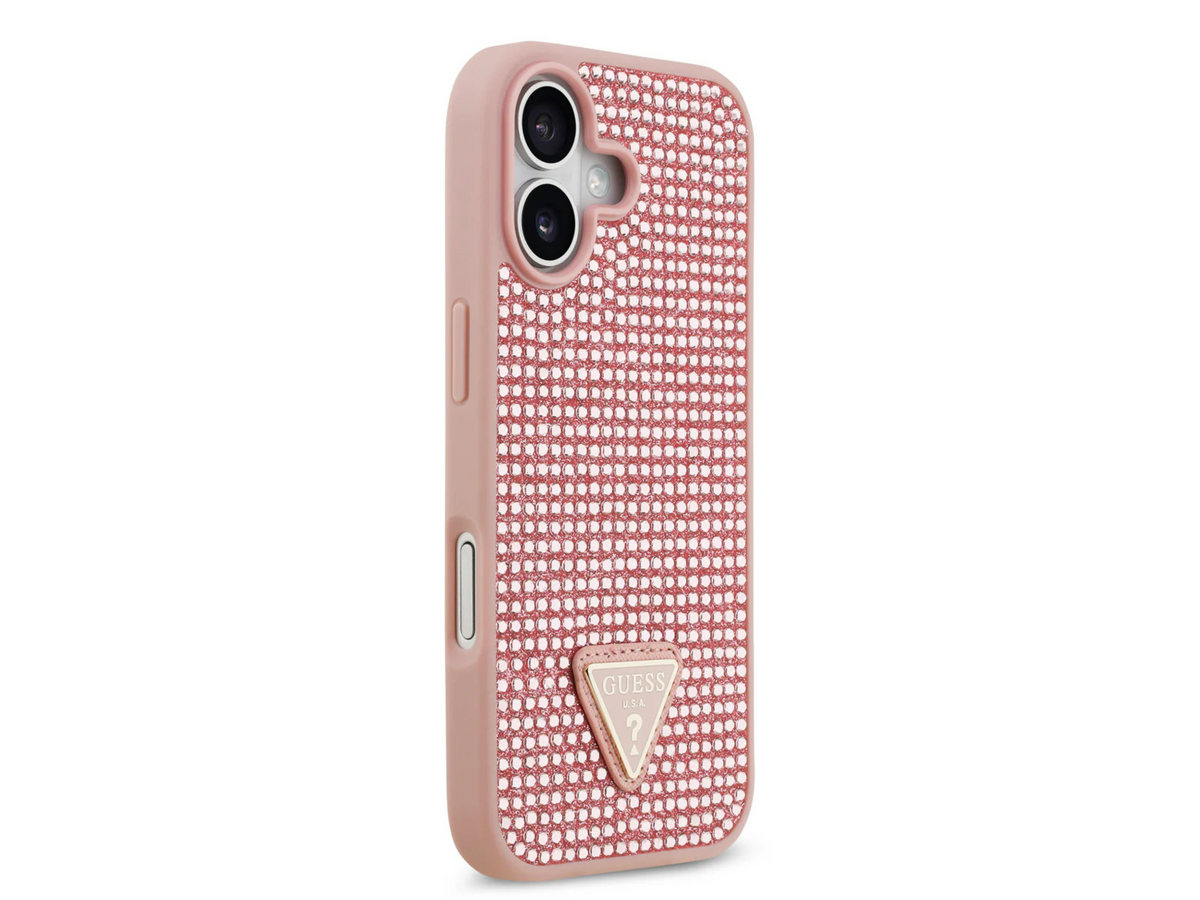 Guess Hoesje Roze Kristallen &ndash; Luxe Telefoonhoes met Logo