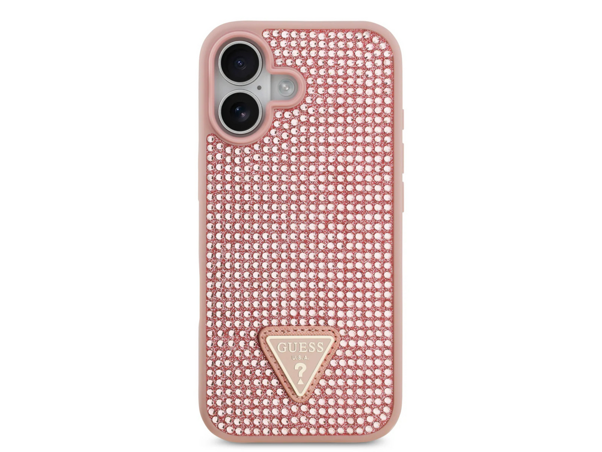 Guess Hoesje Roze Kristallen &ndash; Luxe Telefoonhoes met Logo