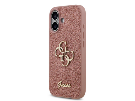Guess Roze Glitter Hoesje &ndash; met Gouden Logo &amp; Stijlvolle Bescherming
