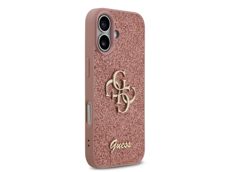 Guess Roze Glitter Hoesje &ndash; met Gouden Logo &amp; Stijlvolle Bescherming