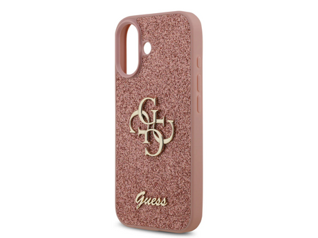 Guess Roze Glitter Hoesje &ndash; met Gouden Logo &amp; Stijlvolle Bescherming