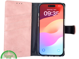 Bookcase Hoesje iPhone 17 Roze &ndash; Stijlvol Hoesje met Pasjeshouder