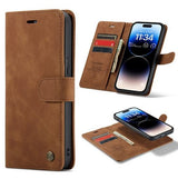 2 in 1 Hoesje Samsung S24 FE | Magnetisch Hoesje Samsung | Wallet case | Bruin