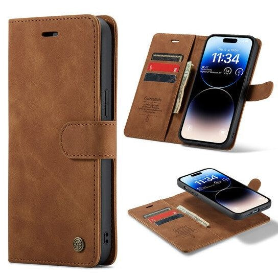 2 in 1 Hoesje Samsung S24 FE | Magnetisch Hoesje Samsung | Wallet case | Bruin