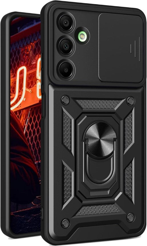Hoesje Samsung A16 5G met camera bescherming | Standaard functie | Functioneel en optimale bescherming in één | Zwart