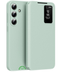Samsung Galaxy A57 5G Smart View Hoesje Lichtgroen met Kaarthouder