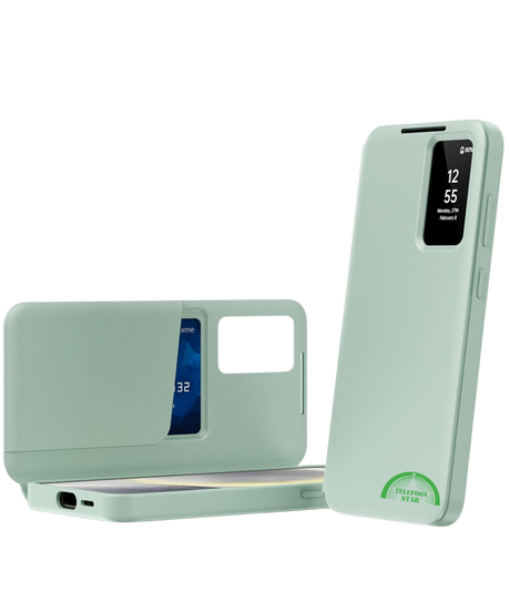 Samsung Galaxy S26 Plus Fresh Mint Bookcase Hoesje Lichtgroen Smart View Wallet Case