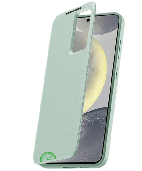 Samsung Galaxy A57 5G Smart View Hoesje Lichtgroen met Kaarthouder