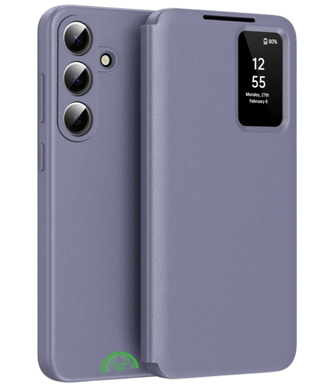 Samsung Galaxy A17 5G Hoesje Paars Smart View Cover Met Kaarthouder