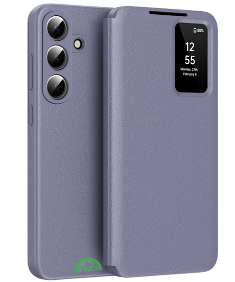 Samsung Galaxy A17 5G Hoesje Paars Smart View Cover Met Kaarthouder