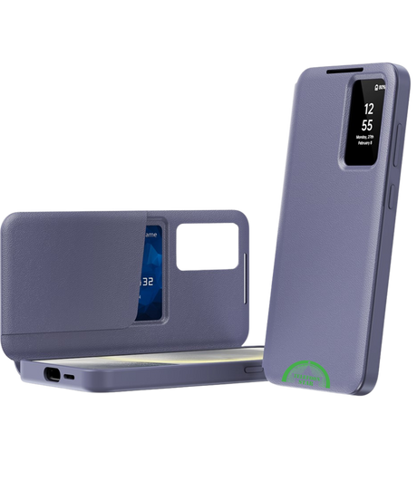 Samsung Galaxy S26 Lavender Shield Bookcase Hoesje Paars Luxe Smart View Cover