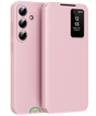 Samsung Galaxy S25 Roze Elegance Bookcase Hoesje Roze – Smart Window Wallet Cover