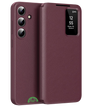 Samsung Galaxy S25 Burgundy Prestige Bookcase Hoesje Rood Premium Smart View Case