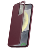 Samsung Galaxy A57 5G Smart View Hoesje Bordeaux Rood Lederlook