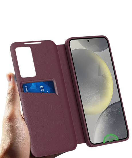 Samsung Galaxy S26 Burgundy Prestige Bookcase Hoesje Rood Premium Smart View Case