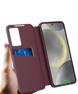 Samsung Galaxy S26 Plus Burgundy Prestige Bookcase Hoesje Rood Premium Smart View Case