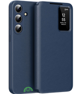Samsung Galaxy S26 Sapphire Blue Bookcase Hoesje Donkerblauw Smart View Wallet Cover