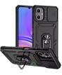 Hoesje voor Samsung Galaxy A07 Zwart Armor Ring Kickstand Case, Slank