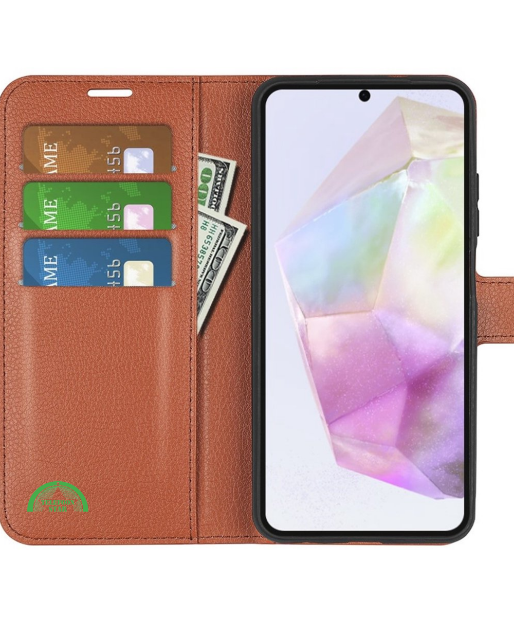 Hoesje voor Samsung Galaxy A37 Bruin Sterke magnetische sluiting