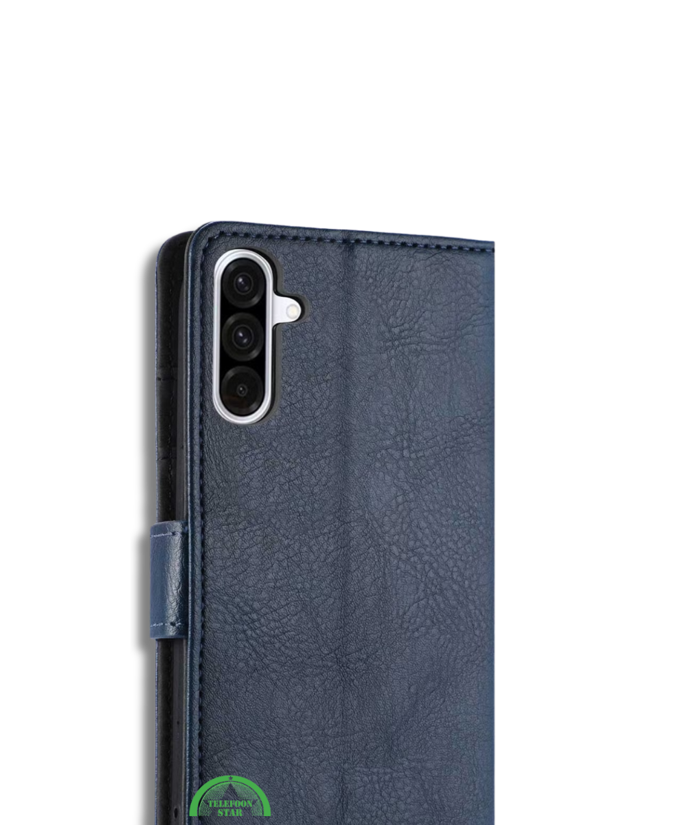 Hoesje voor Samsung Galaxy A56 Donkerblauwe Bookcase Sterke magnetische sluiting