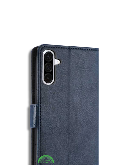 Hoesje voor Samsung Galaxy A36 Donkerblauwe Bookcase Sterke magnetische sluiting