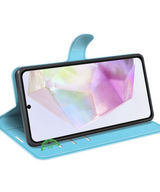 Hoesje voor Samsung Galaxy A37 Lichtblauwe Bookcase Sterke magnetische sluiting