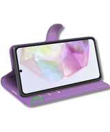 Hoesje voor Samsung Galaxy A57 Paars Bookcase Sterke magnetische sluiting
