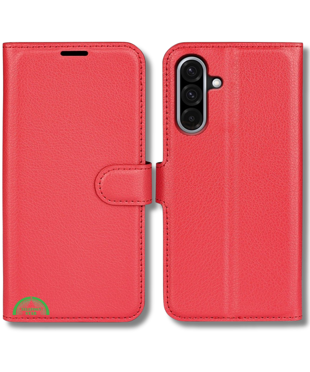Hoesje voor Samsung Galaxy A36 Rood Bookcase Sterke magnetische sluiting