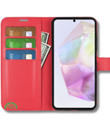 Hoesje voor Samsung Galaxy A56 Rood Bookcase Sterke magnetische sluiting