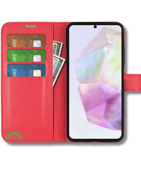 Hoesje voor Samsung Galaxy A56 Rood Bookcase Sterke magnetische sluiting