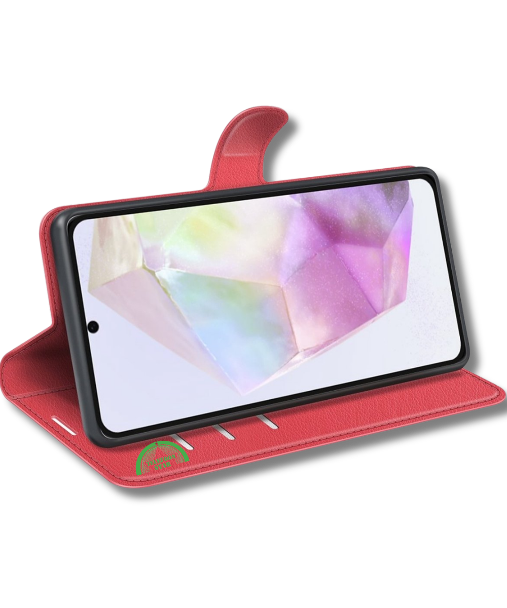 Hoesje voor Samsung Galaxy A56 Rood Bookcase Sterke magnetische sluiting