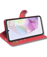 Hoesje voor Samsung Galaxy A56 Rood Bookcase Sterke magnetische sluiting