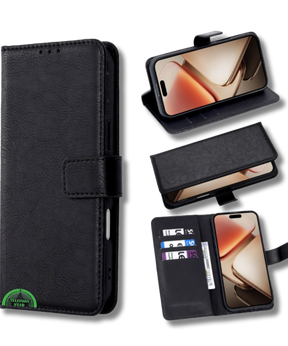 Hoesje voor Samsung A57 Zwart Bookcase Magnetisch met Pasjeshouder
