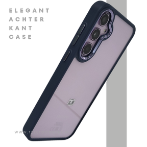 Hoesje voor Samsung A57 Transparant met Blauwe Rand Schokbestendig