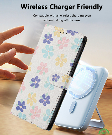 Samsung Galaxy S26 Bookcase Hoesje met Bloemenprint Stijlvolle Bescherming met Wallet Functie