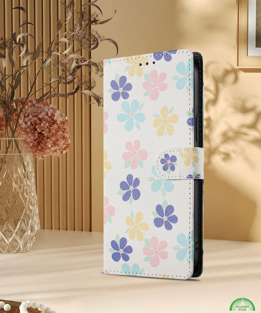 Samsung Galaxy S26 Bookcase Hoesje met Bloemenprint Stijlvolle Bescherming met Wallet Functie