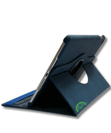 Hoesje voor Samsung A9 Plus Donker Blauw Bookcase met Kickstand Slank licht en stevig