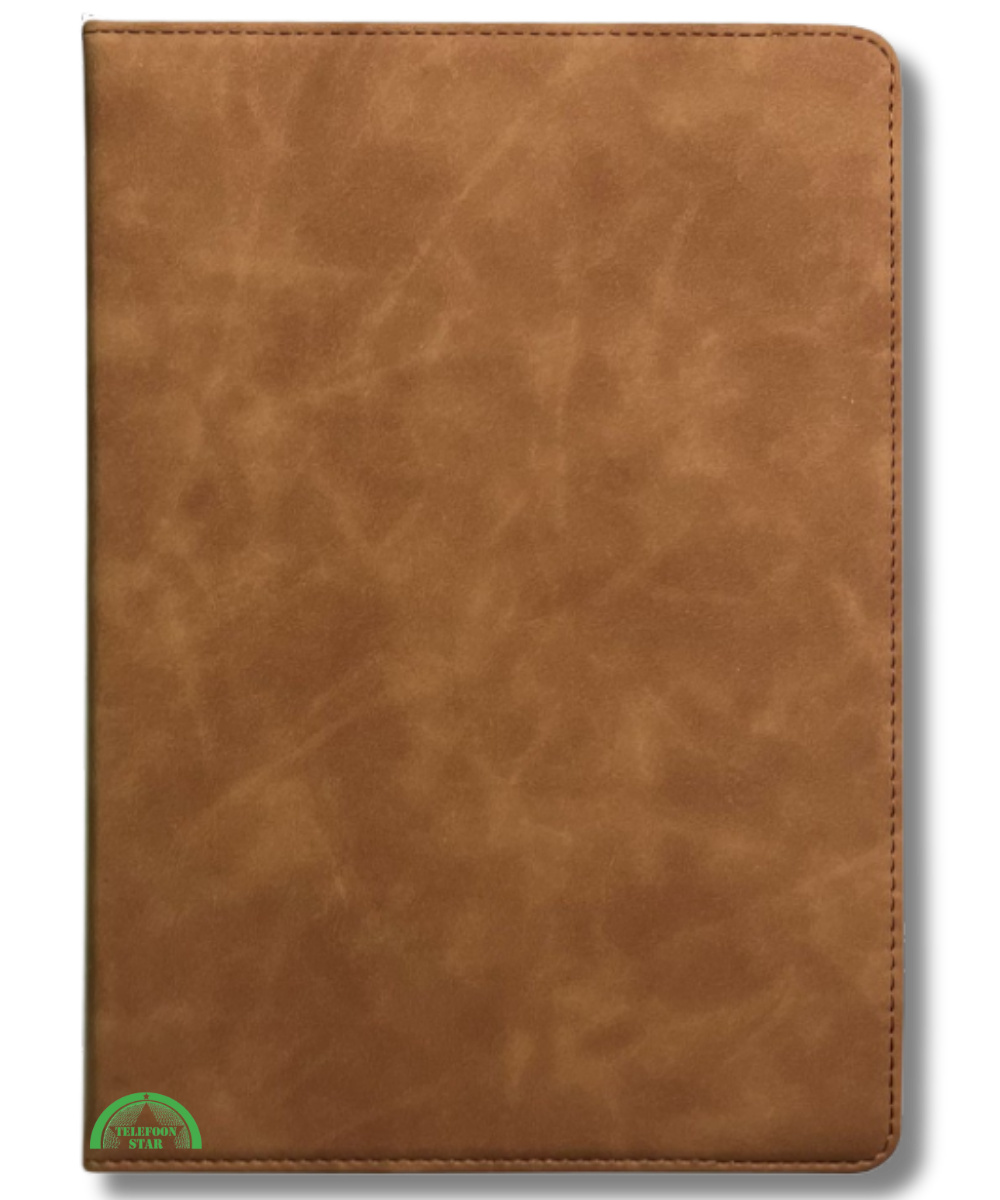Hoesje voor Samsung A11 Plus Bruin Bookcase met Kickstand Slank licht en stevig