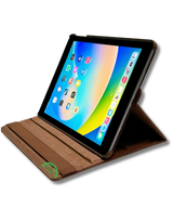 Hoesje voor Samsung A11 Plus Bruin Bookcase met Kickstand Slank licht en stevig
