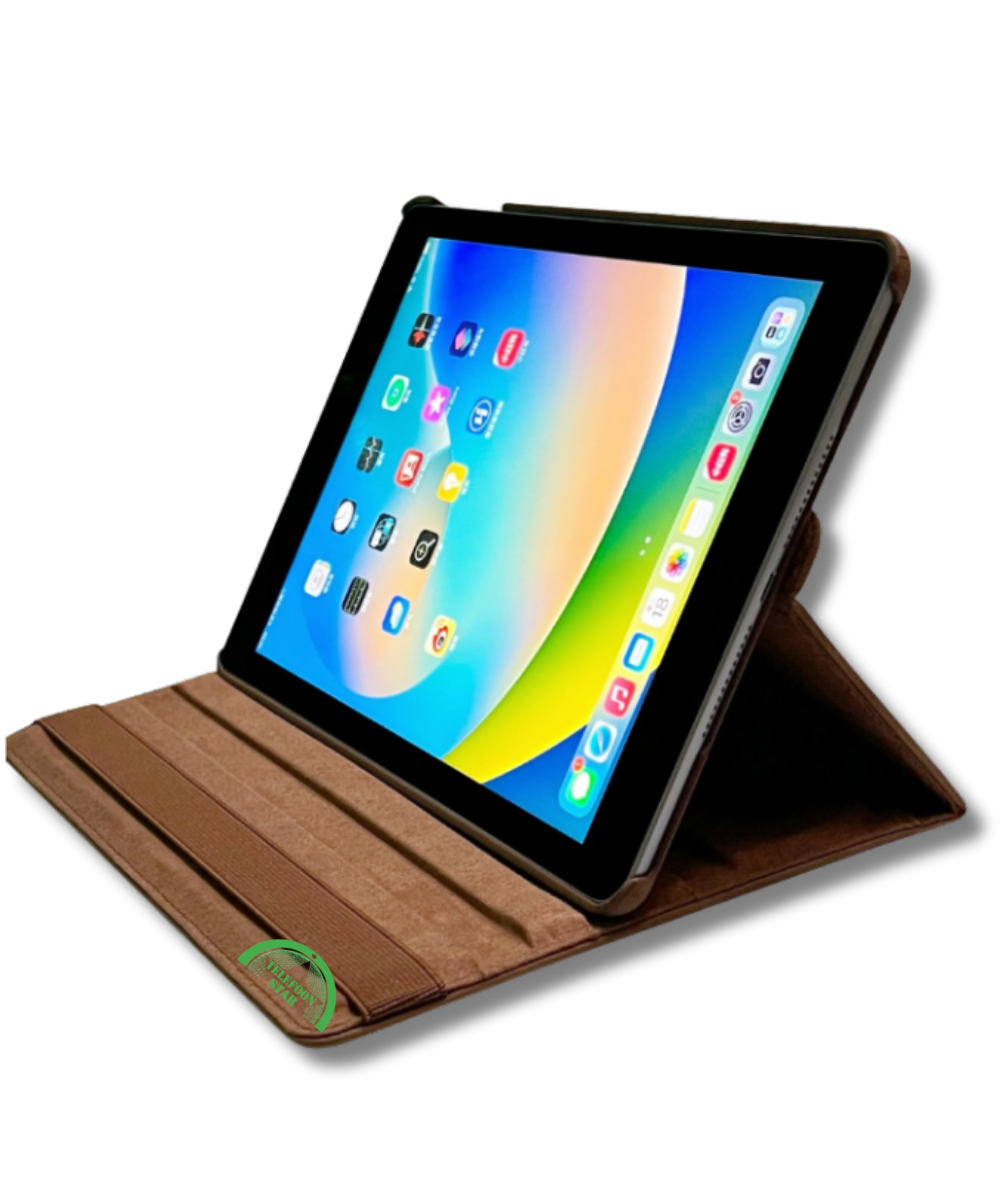 Hoesje voor Samsung A9 Plus Bruin Bookcase met Kickstand Slank licht en stevig