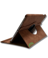 Hoesje voor Samsung A9 Plus Bruin Bookcase met Kickstand Slank licht en stevig