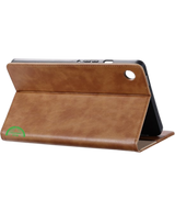 Hoesje voor Samsung A11 Bruin Bookcase met Kickstand Slank licht en stevig