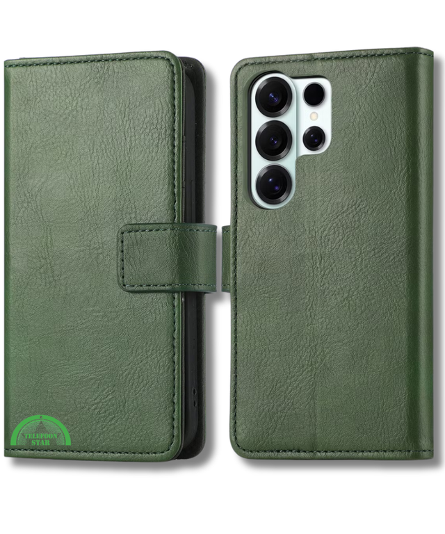 Hoesje voor Samsung Galaxy S26 Ultra Bookcase Groen Maximale Bescherming Perfecte Pasvorm