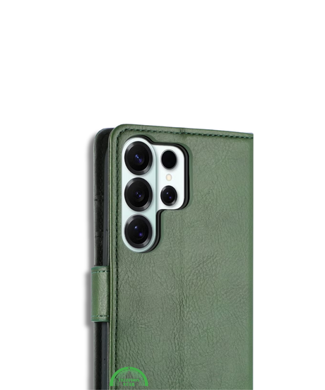 Hoesje voor Samsung Galaxy S26 Ultra Bookcase Groen Maximale Bescherming Perfecte Pasvorm