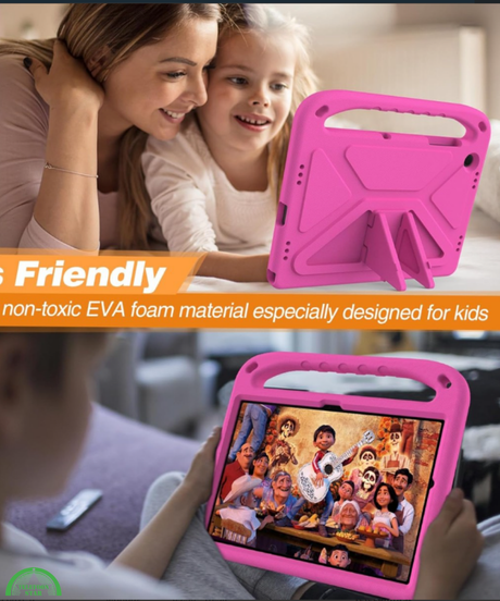 Hoesje voor Samsung A11 Plus Roze Kids Shockproof Met Handgreep en Kickstand