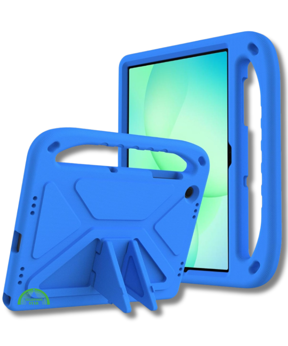 Hoesje voor Samsung A9 Plus Blauw Kids Shockproof Met Handgreep en Kickstand