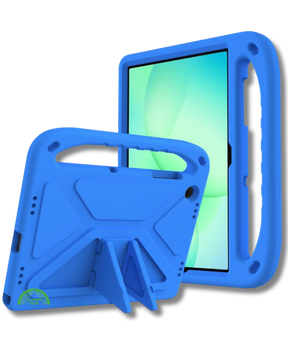 Hoesje voor Samsung A11 Plus Blauw Kids Shockproof Met Handgreep en Kickstand