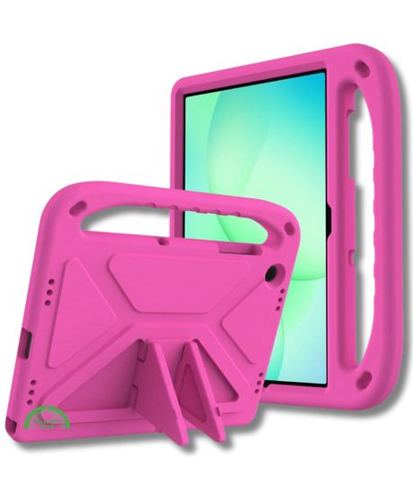 Hoesje voor Samsung A11 Plus Roze Kids Shockproof Met Handgreep en Kickstand