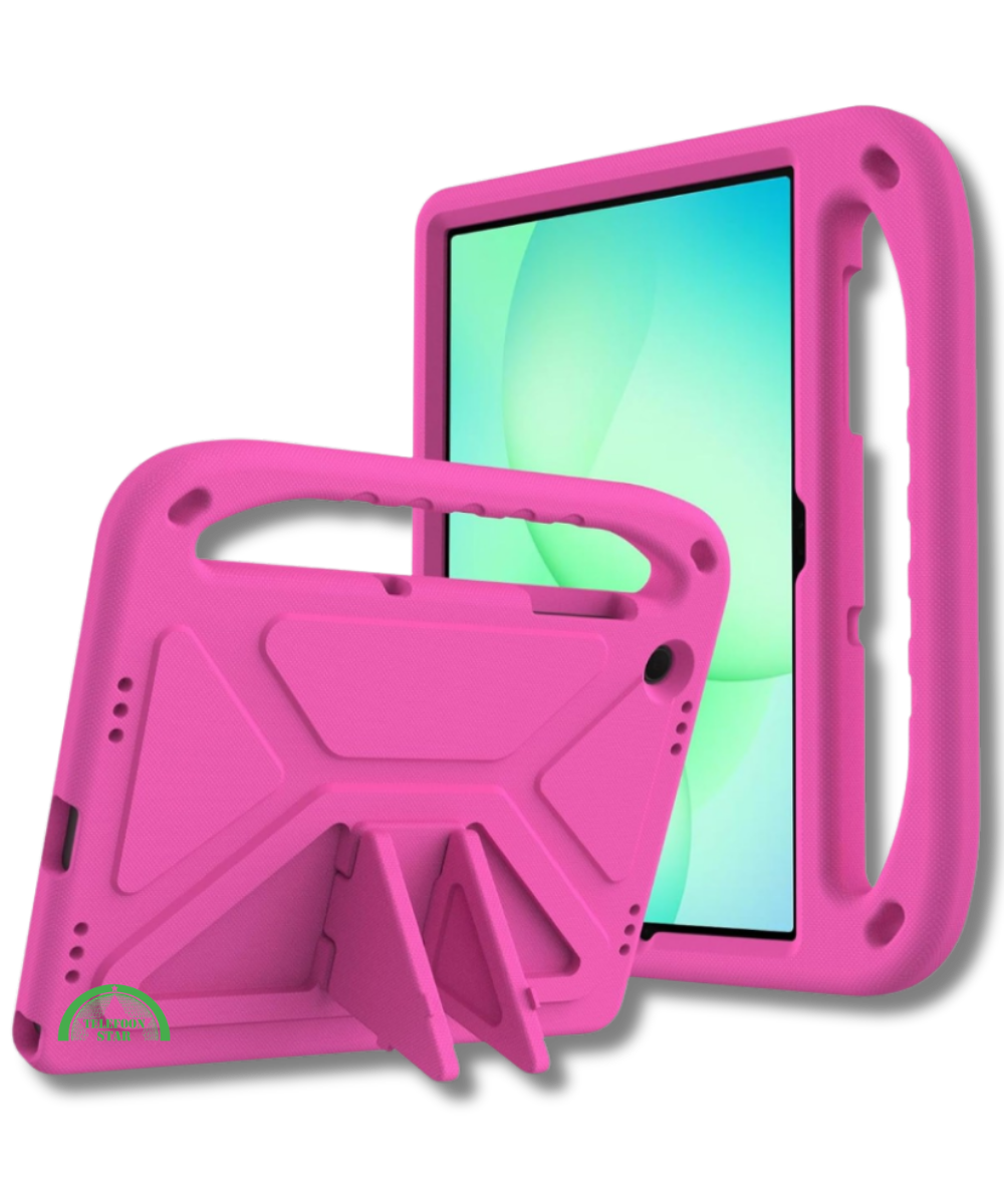 Hoesje voor Samsung A11 Plus Roze Kids Shockproof Met Handgreep en Kickstand