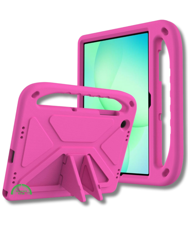 Hoesje voor Samsung A11 Plus Roze Kids Shockproof Met Handgreep en Kickstand